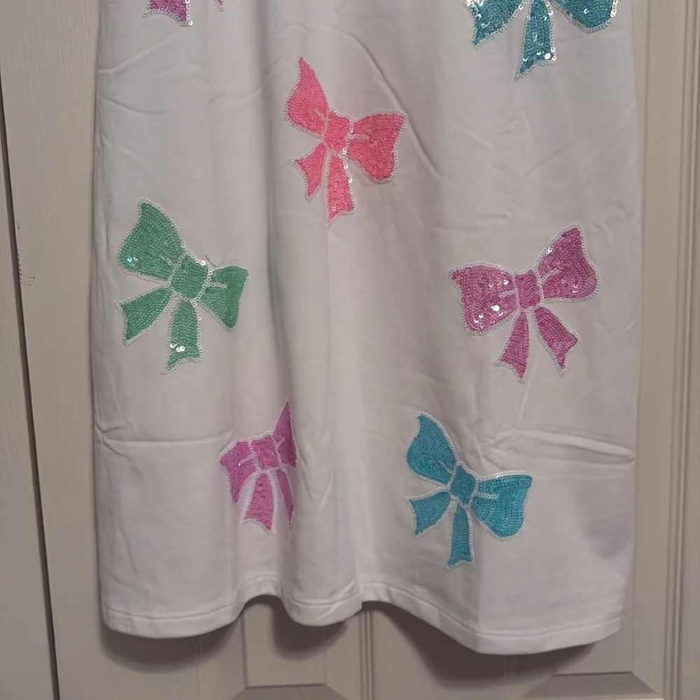 NWOT sequin bow dress - Picture 2 of 6